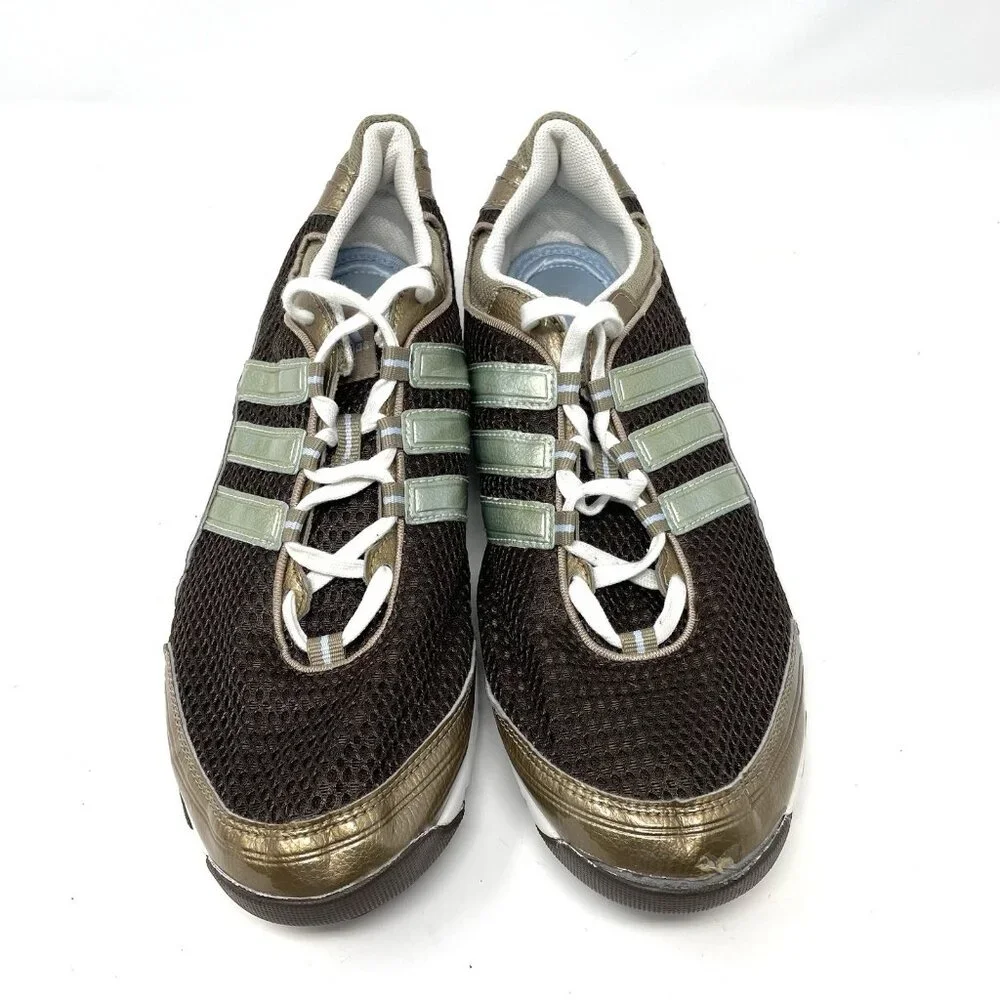 Adidas 3D‎ Cushion Women’s Size 8.5 Running Training Shoes Brown Green Blue
